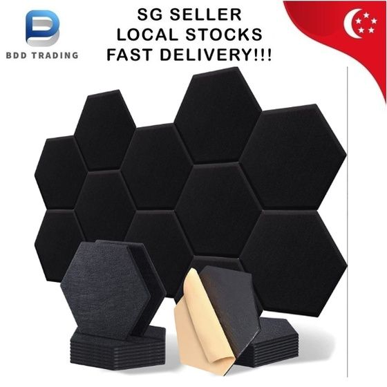 👍CHEAPEST!👍Acoustic Panels Hexagon Sound Proof Foam Soundproof Wall