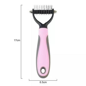 หวีสางขนที่พันกัน สางขนเสีย มีซี่เป็นสแตนเลส ใช้ทั้งสุนัขและแมว