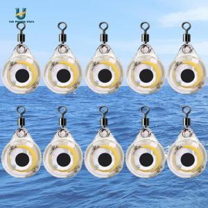 10Pcs Underwater Night Light Lure Mini Eye Shape Lighted Flasher Bait Battery Powered Fish Lures Attractant for Attracting Fish [Ueb Flagship Store]