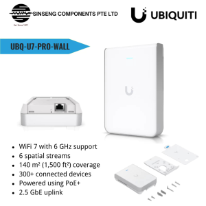 Ubiquiti Networks UniFi U7 Pro Wall WiFi 7 Access Point with 6 GHz support - 1 YEAR WARRANTY