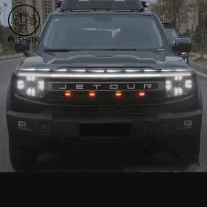 New For chery jetour T1 Automobile hood flow light Car hood decorative light strip Middle net light modification Accessories