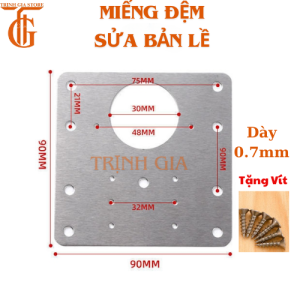 10 Miếng đệm sữa bản lề tủ Miếng thép sữa bản lề tủ