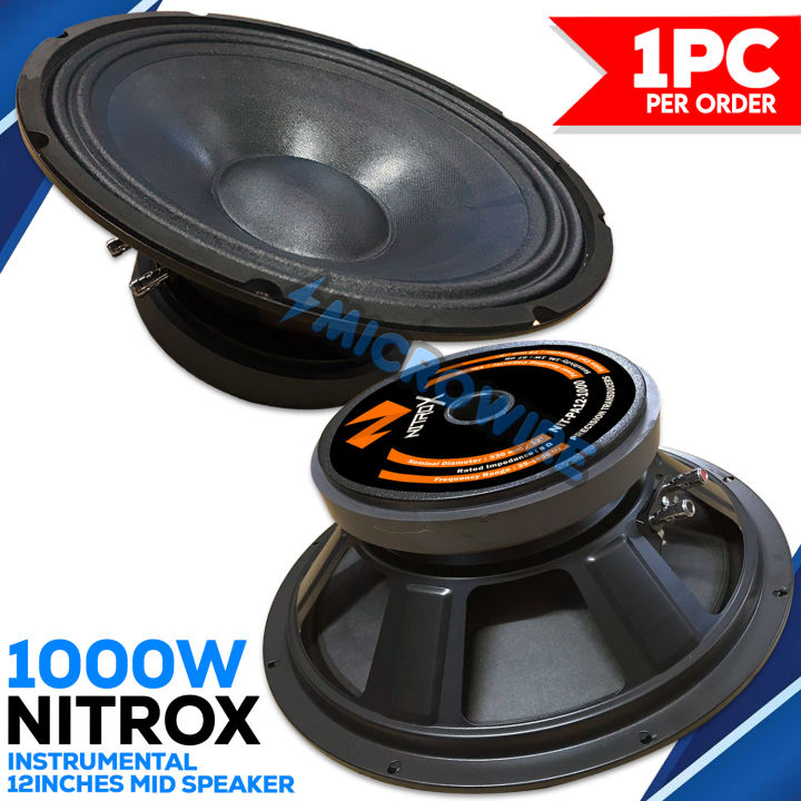 NITROX 12" 1000W Instrumental Mid 12 Inches Speaker Heavy Duty | Lazada PH