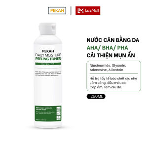 Nước hoa hồng cấp ẩm cải thiện mụn ẩn và se khít lỗ chân lông Toner Pekah AHA/BHA/PHA 250ml - PEKAH Daily Moisture Peeling Toner