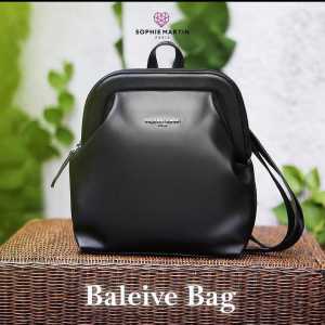 New Style Tas Ransel Wanita Katalog Terbaru 2025 Sophie Martin Paris Baleive Black Kasual Premium Branded Untuk Kerja Kuliah Sekolah Fashionable Backpack COD Dzakatoshop