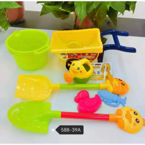 Đồ chơi xe rùa chở cát kèm xẻng xô bình nước và khuôn - đồ chơi đi biển