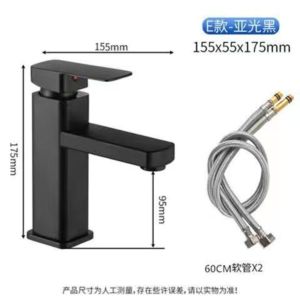 Bathromm Tap Black Gold Single Hole Wash Basin Faucet Bathroom Hot And Cold Platinum Faucet Sweet XCLD P09RFast shipping