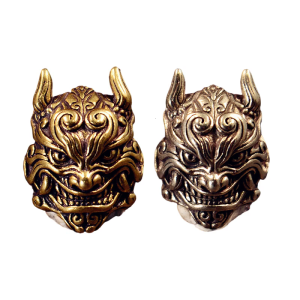 Devil Head Beads Pendant Charm for Paracord Users Unique Outdoor Stylish Backpack Amulet Hanging Accessories