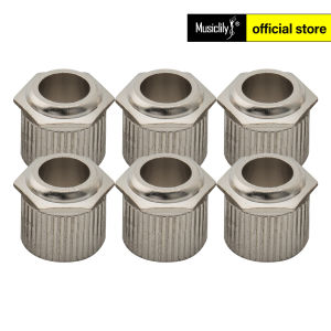 Musiclily Ultra Solid Brass 6mm to 10mm Vintage To Modern Sized Hex Guitar Tuner Conversion Bushings Tuning Pegs Adapter Ferrules (Set of 6)