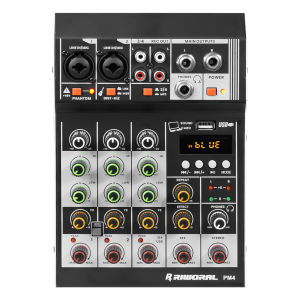 Audio Mixer 4 6 8 Channel Bluetooth Compatible Portable Digital karaoke 16 DSP 3-Band Equalizer USB Disk Playback sound mixer DJ Console Audio Interface-Mixing Boards Stereo Lotus Effects For Studio Recording