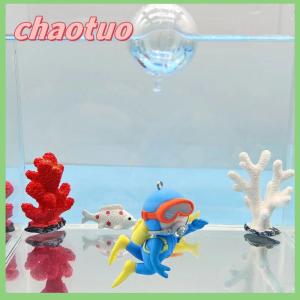 chaotuo Whale Riding Girl Aquarium Decoration With Ball Plastic Floating Diver Fish Tank Ornament Cute Cartoon Character Decoration