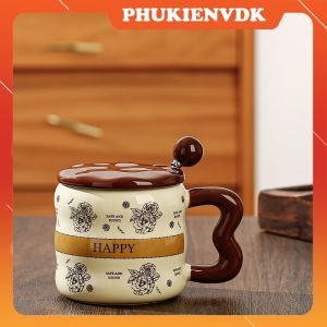 Cốc Uống Nước Cao Cấp Ly Cốc Sứ Văn Phòng Cốc Cà Phê Hình Hoa Nghệ Thuật Cổ Điển Kèm Hộp Quà Tặng