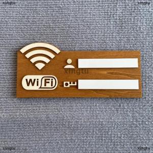 [COD] xingtu 1pc Rustic Wooden WiFi Password Sign Vintage Wall-Mounted Wireless Network Indicator Plaque Multi-Purpose Home Decor Accessory