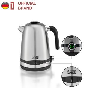 Ấm siêu tốc LEBENLANG LBE2662 vỏ inox 304 thể tích 1.7 lít điều chỉnh nhiệt độ đun bảo hành đổi trả trong 2 năm - hàng chính hãng