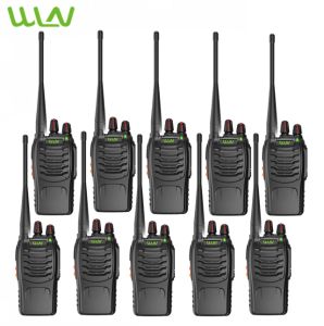 WLN KD-C888S 16 Channel VHF/UHF 400-470MHz Two Way Walkie Talkie Radio with Torchlight & Detachable Antenna -SET OF 10