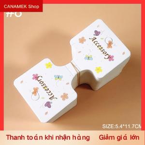 CS 50Pcs Trắng Gấp Bìa Dành Cho Người Lớn Trẻ Em Của Tóc Clip Bìa Tóc Sợi Dây Thừng Thẻ Tóc Trang Trí Mũ Vật Liệu Đóng Gói