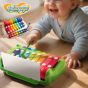 Aoduoyaya 2 in 1 Musical Instruments Toys Baby Piano Keyboard Xylophone Learning Toys with Sounds for Toddlers Gifts