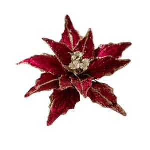 BLACKON Flower Head Artificial Christmas Flowers Multi-color DIY Xmas Tree Ornaments Fashion Handmade Simulated Christmas Flower Home Decor