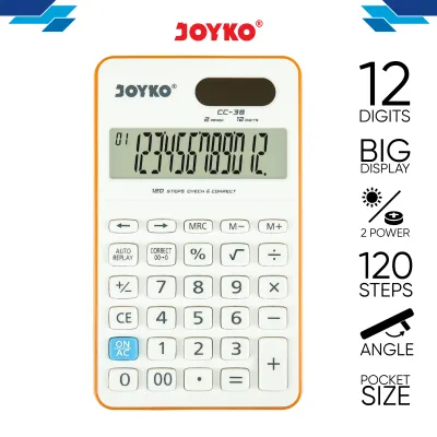 Calculator Kalkulator Joyko CC-38 12 Digits Check Correct