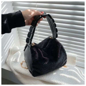 Tas Bahu Selempang Tenteng Fluffy Bulu Soft Lucu Shoulder Bag Korean Style Import