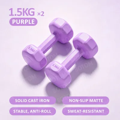 [LazChoice] Dumbbell Set Beginners Home Gym Exercise Strength Training Equipment Yoga For Woman 1KG/2KG/3KG Eight Angles Weight Training Kids 女士健身家用哑铃