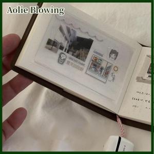 Aolie Brown Pocket Book Japanese Style Ins Niche Simple Portable Mini Notebook Diary