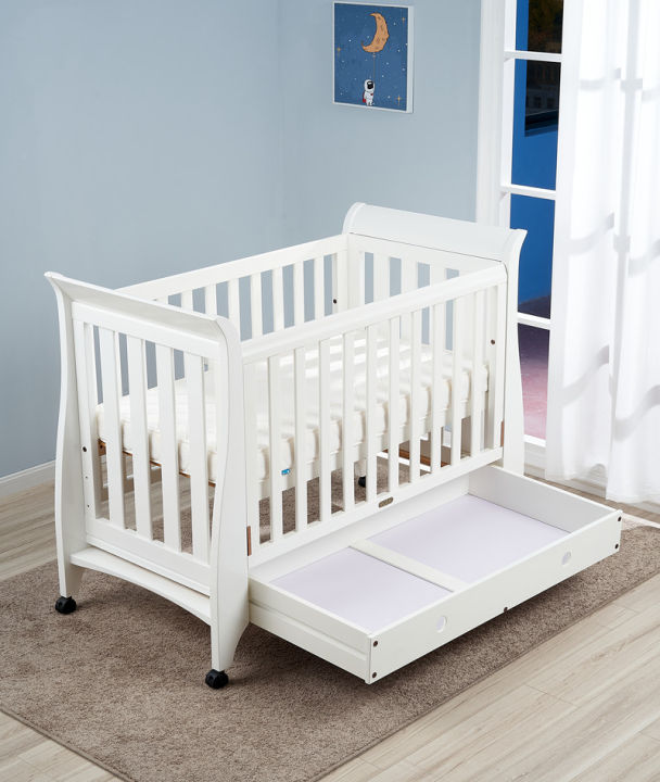 Entity brand solid wood crib splicing big bed multifunctional