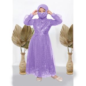 Gamis ayu kids 3-11tahun / gamis brokat anak perempuan / maxi brokat anak perempuan / gamis anak perempuan 3-5 tahun / gaun brokat anak perempuan / dress brokat anak perempuan