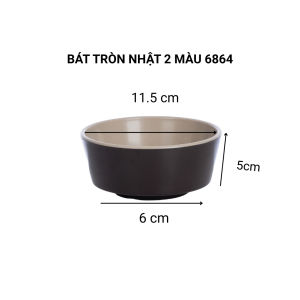 Bát Cơm 2 Màu Nhám Dày Dặn Việt Nhật 6864/65 Chén melamine Sang Trọng Chịu Lực Tốt - TADAHOME