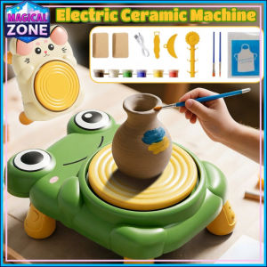 Kid Electric Ceramic Machine Clay Toy DIY Handmade Crafts Cartoon Pottery Machine Set toy for kids