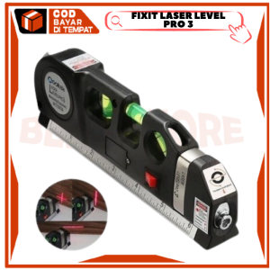 Waterpass Fixit Level Pro 3 Water Pass Meteran Laser up to 250 Cm