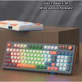 Zeus x Raiku Wired Rainbow LED Ligh Gaming Keyboard 98 Keys Silent Keys With Volume Knob Media Keys. 