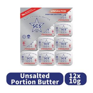 SCS Unsalted Portion Butter 12 x 10G