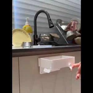 1pcs Storage Organizer Kitchen Tools Kitchen Bathroom Trash Can Plastic Bag Storage Rack Multi-Functional Household Cleaning Tool