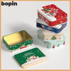 Bopin กล่องดีบุกใสสำหรับใส่คุกกี้ลูกอมกล่องใส่ช็อคโกแลตพร้อมฝาปิดสวยงามกล่องบรรจุภัณฑ์ของขวัญคริสต์มาส