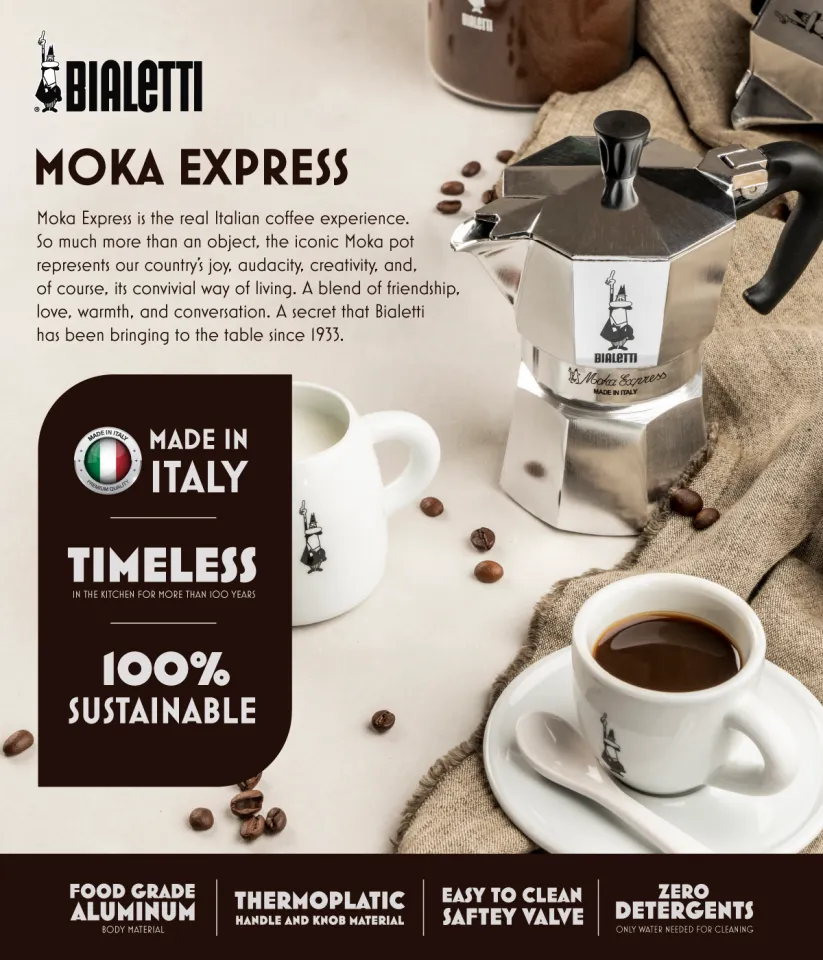 Bialetti Moka Express Salvia Colour Coffee Pot Coffee Maker