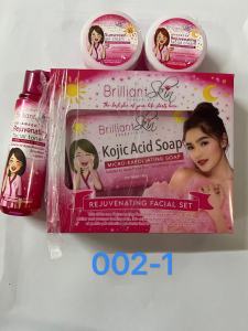 DMakeup Brilliant Skin Essentials Advanced Rejuvenating Facial Set BRILLIANT REJUV SET SOAP FACIAL TONER FACIAL CREAM SUNSCREEN GEL CREAM SPF30