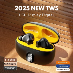 New TWS Bluetooth Earphone 5.3 Waterproof Wireless Headphone 9D Stereo Sports Earbuds Built-in LED Microphone Earbuds LED Display for iOS and Android
