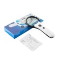 KCP TH-7505 Kaca Pembesar 2 kaca Lup genggam 4 LED + led UV Magnifier. 