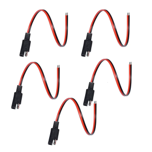 Practical 12AWG SAE Connectors Cable 1 Foot 5 Pack Designs for Efficient Solar Energy Transmission Daily Casual Use