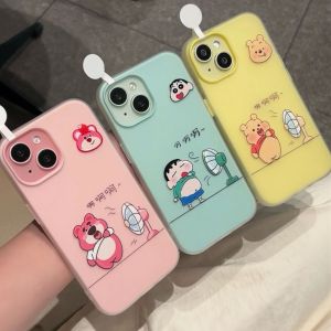 Phone Case For VIVO Y21 Y21S Y33S Y22S Y22 Y36 Y27S Y27 Y30 Y30i Y51 Y51A Y31 Y53S Y51 Y33 Y51S Casing VIVO Y100 Y20 Y30G Y21G Y35 Y20A Y20G Y20S Y02A Y70 Y90 Y1S Y91C Y93S Crayon Shinchan Soft Cute Cool 2 in1 Jelly TPU Shockproof Case Cover GDK020A
