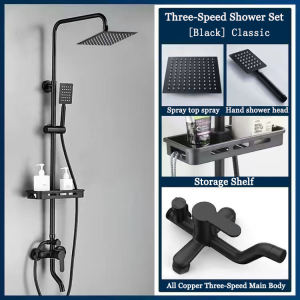 304 Shower Set Stainless Steel Bathroom shower 4 in1/3 in 1 Hot And Cold Rain Shower Set Bathroom Shower Screen Pressurized Shower Household Water Heater Constant Temperature Nozzle Gun