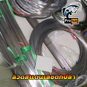 ลวดสแตนเลส ตกปลา ขนาด 0.8-1.0-2.0 มิล (เส้นละ 1 เมตร) ลวดทำตะกร้อ กบกระโดด บัสเบส