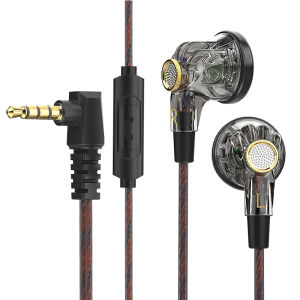 Qkz Mdr Dynamic Hi-Fi IEM Wired Earphones Monitor Flat Head Earbuds Headset