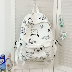 日系帕恰狗少女书包初中生可爱软妹背包女高中学生大容量双肩包女Japanese pacha dog bag backpack for middle school students