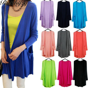 Ruizhijzg Ready Stock Cardigan Women Long Sleeve korean style Summer Ladies Modal Cotton Ladies Thin Cardigans Casual Plain Cotton Top