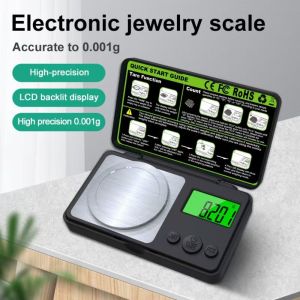 LZHDP MALL Độ chính xác cao Cân điện tử Lễ tốt nghiệp 001 g Cân trang sức Di động với màn hình LCD Trọng lượng hiệu chuẩn miligam