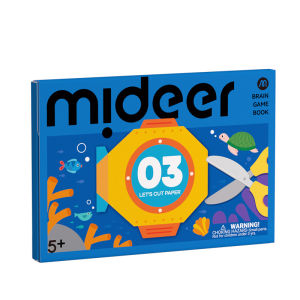 Mideer Level-Up! Brain Gamebook - Origami / Papercut / Sticker Book 15 types with level 123 challenging