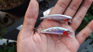 Umpan Minnow Lure Sinking 5gr Silver Red