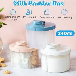 240ml Milk Powder Dispenser 4 Compartments Portable Baby Food Storage Box Milk Powder Storage